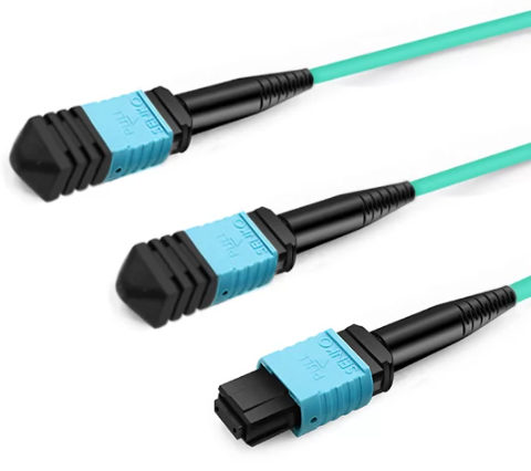 NVIDIA MFP7E20-Nxxx Optical Splitter Fiber Cable, 8 Fibers (4 Tx + 4 Rx), MPO-12/APC to 2×MPO-12/APC, 50m Max