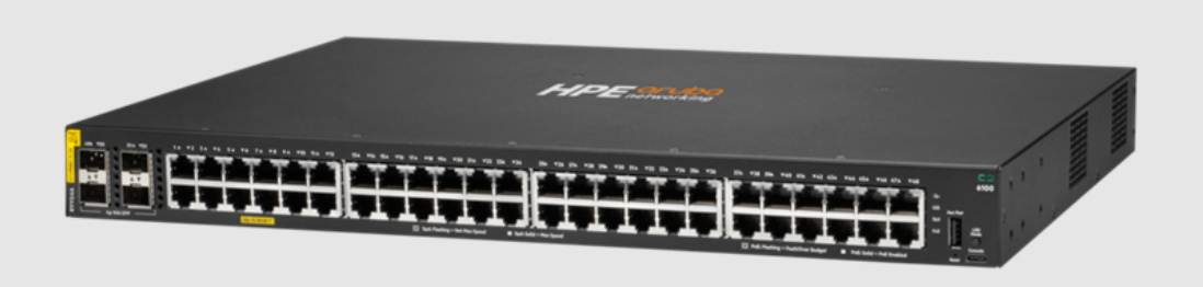 CX6100‑48P‑4SFP+ side ports
