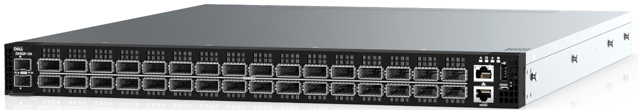 Dell Z9432F-ON high-density 400 GbE spine and leaf switch with QSFP56-DD ports
