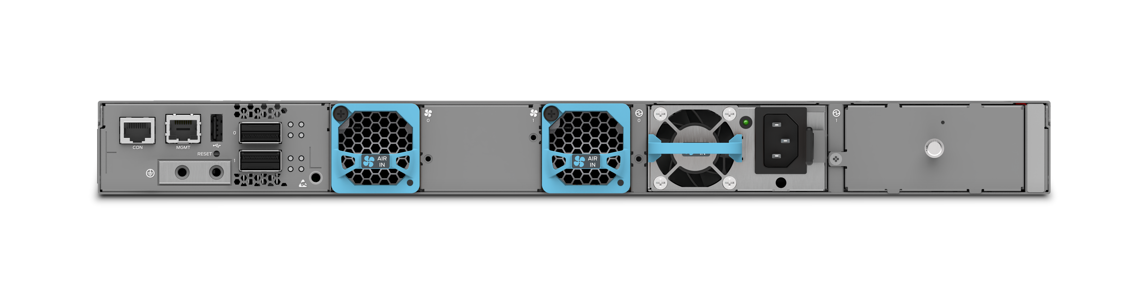 Juniper EX4400-48F Rear AFI view