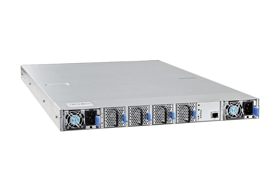 
Mellanox SB7790 36-port data center switch rear view with redundant power