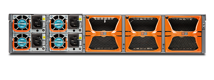 Juniper QFX10002-36Q rear view